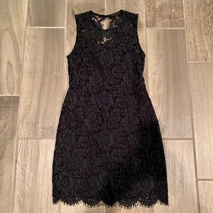 Banana Republic Navy Blue Lace Dress
